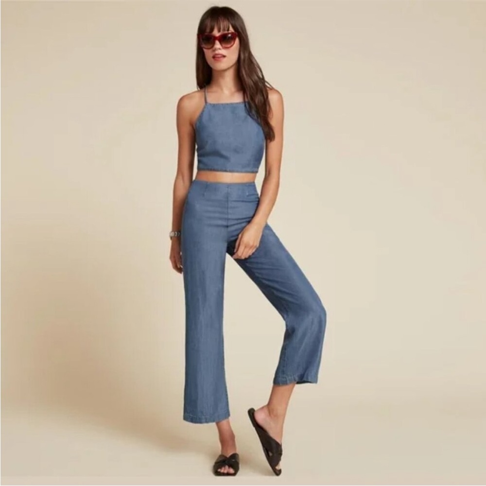 Reformation Blue "Clover" Pants/Slacks